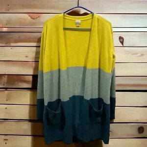 Women’s size small “A New Day” cardigan.  Multicolored. Oversized pockets